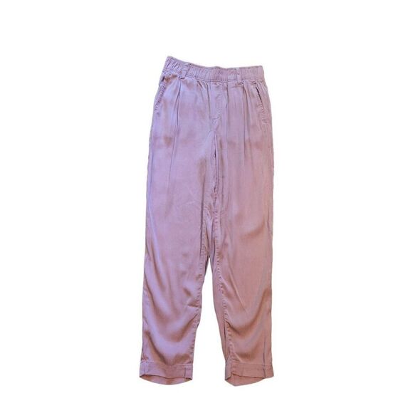 GAP Easy Pants Women's 2 Rose Lyocell High Rise Pull On Tapered - Picture 1 of 3
